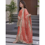 ST-0122 Kids Wear Attractive silk embroidery Kurta Set