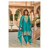 HASRAT Dhoti Style Chinon Embroidery sets