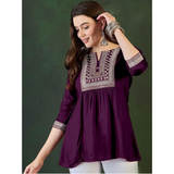 Adaa- Trending Short length Kurti with Embroidery Work