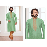 Silk Embroidery Work MEN Kurta With Pajama Set - SIZE 46
