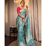 BEAUTIFUL RICH PALLU & JACQUARD WORK ON ALL OVER THE SAREE