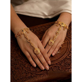 High Gold Antique Rajwadi Heritage Hath Panja with Beautiful Finger Ring