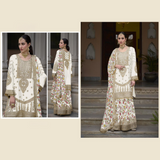 Multicolor FLORAL Gharara Set