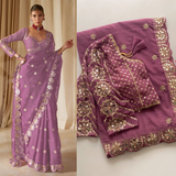 New Launching Bollywood BlockBuster Orignal Mirror Design Saree