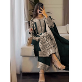 Punjabi Style Salwar Kameez Palazzo Set