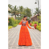 Bandhini Special Gamthi Work Gown