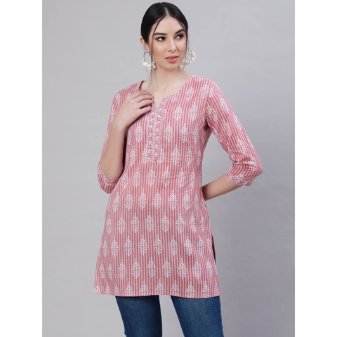 BLUSH Cotton Printed Short Kurtis