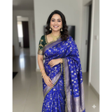 ZARI CUTWORK BORDER SEMI-SILK SAREE