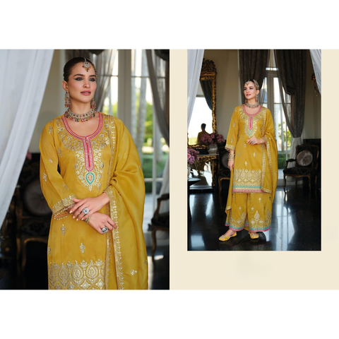 Madhubala Shimmer Embroidery Sharara Sets