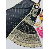 ZC-B9016 New Designer Party Top Sharara SETS