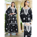 ANEESHA-  CHIKANKARI STYLE Top and Palazzo Set