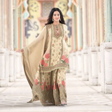 HK-1707 Top-Sharara And Dupatta Set