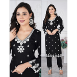 Chikankari Style Rayon Kurti CO-OD Sets