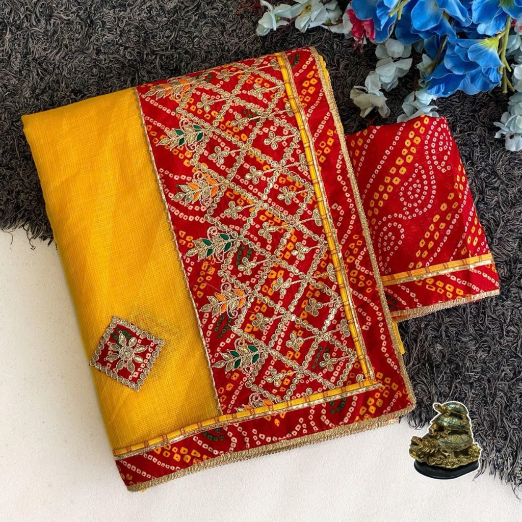 Beautiful Saree with all over weaving Kota doriya
