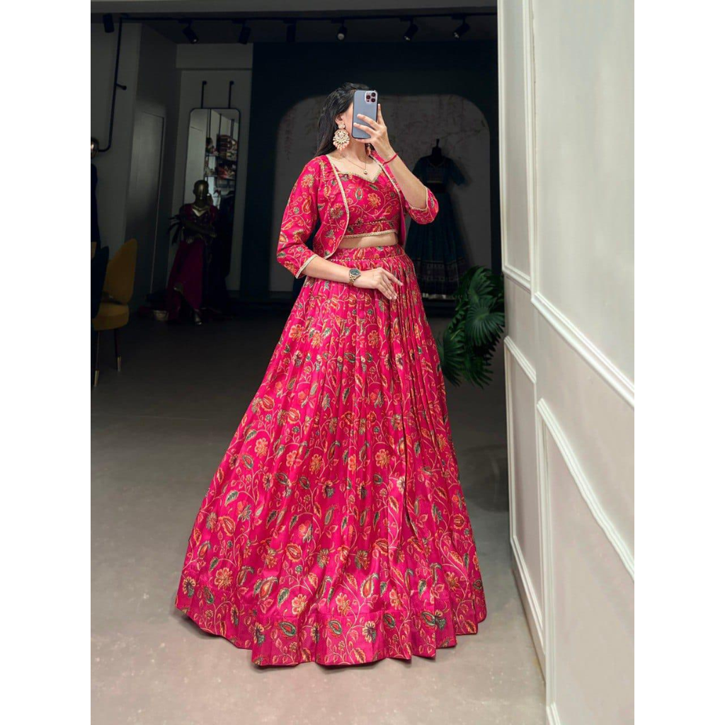 NNK1136PNK- Floral Print Lehenga