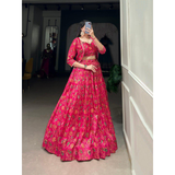 NNK1136PNK- Floral Print Lehenga