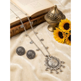 Oxidised Locket Chain Jewelry Sets