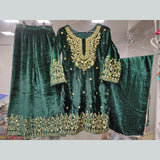 Designer Royal Look Velvet Party Wear Dress