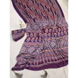 SF- 1117 Semi Gajji Ajrakh Print with Mirror