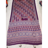 SF- 1117 Semi Gajji Ajrakh Print with Mirror