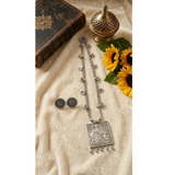 Oxidised Locket Chain Jewelry Sets