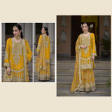 Multicolor FLORAL Gharara Set
