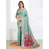 NEW LAUNCH SUHANI VT-62042 *PRINTED FLORAL ORGANZA SAREES
