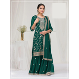 Heavy Embroidery Work Sharara Suit