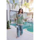 LW-9319 READYMADE TOP-PANT WITH BATWA