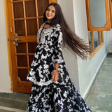 Chikankari Floral Printed Gharara Sets