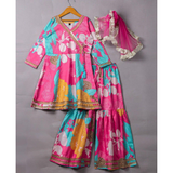 New Launcing Kids Floral Print Anarkali-Style Suit