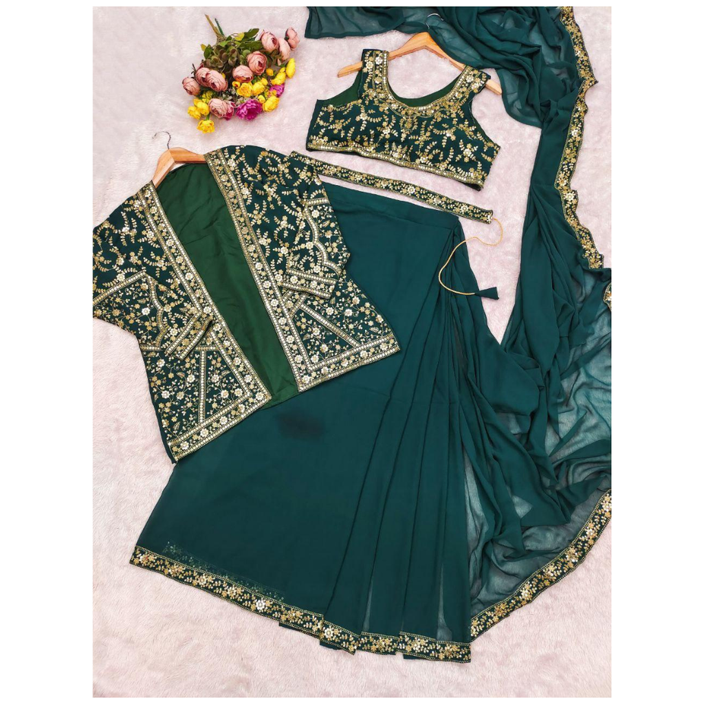 HV 9319 SUPER HIT READY-TO-WEAR JACKET SAREE DESIGN
