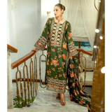 Đěsigner Party Wear Floral Chinon Silk Top Bottom & Dupatta Set