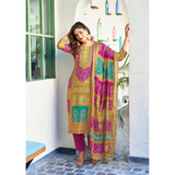 MARHABA PAKISTANI STYLE Floral Printed Kurti Sets