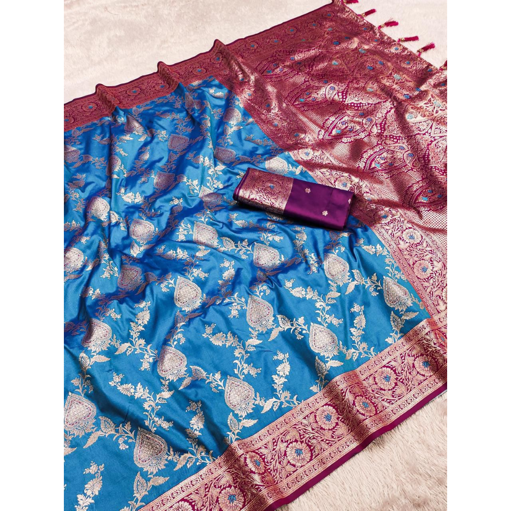 Soft Banarasi Silk Zari Work Saree