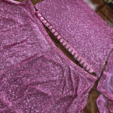 Velvet Stitched Lehenga Set