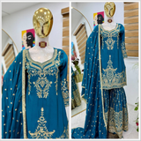ZC-B9016 New Designer Party Top Sharara SETS