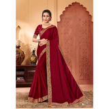 Elegant Lace Border Designer Sarees