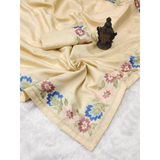 Traditional Soft Gadhwal Silk Embroidered Sarees