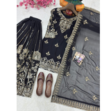 LC- 1458 LAUNCHED KURTI & FLARED SHARARA SET
