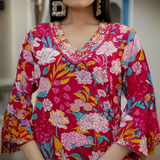 FLORAL Cotton Kurti Set