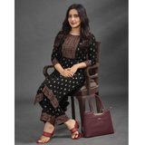 DNO ST034 New Rayon Super Hit Foil Print Kurti & Palazzos