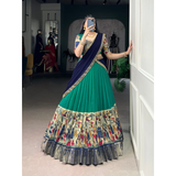 NITRIYA Kalamkari Printed With Zari Weaving Work Lehenga Choli