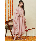 7STAR Girl's Floral Elite Design Thread Work Anarkali Kurta Set