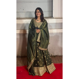 New Trending Mehndi Rasam Gown Set