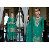 Madhubala Shimmer Embroidery Sharara Sets