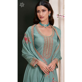 VN- 7305 Moonga Silk with Zari Embroidery Work PLUS SIZES