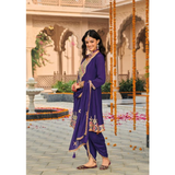HASRAT Dhoti Style Chinon Embroidery sets