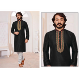Silk Embroidery Work MEN Kurta With Pajama Set - SIZE 46