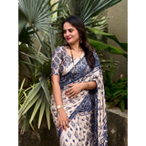 VCSM09- VARUNI COUTURE Design Lunch Real Mirror Work Semi Gajji Silk Soft SAREE